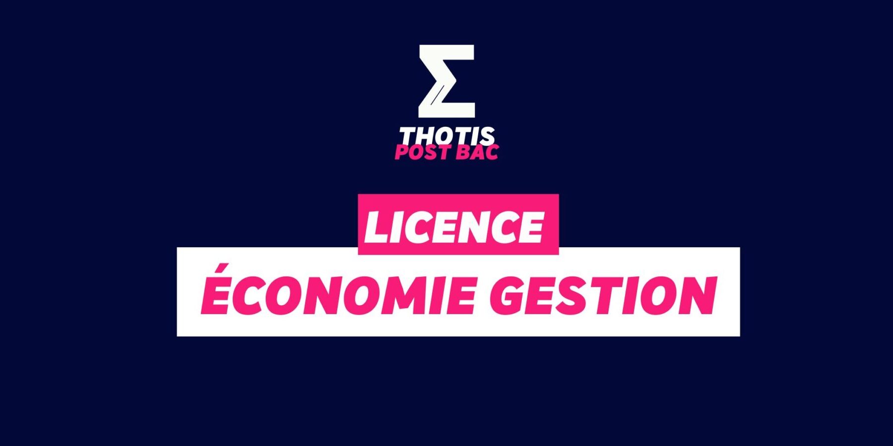 Licence Économie Gestion