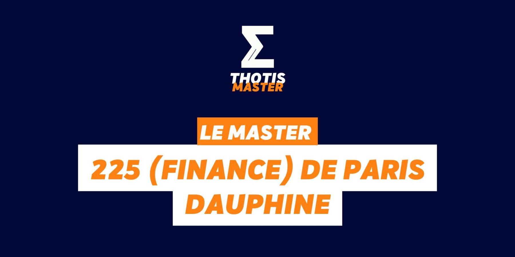 Master Finance Dauphine