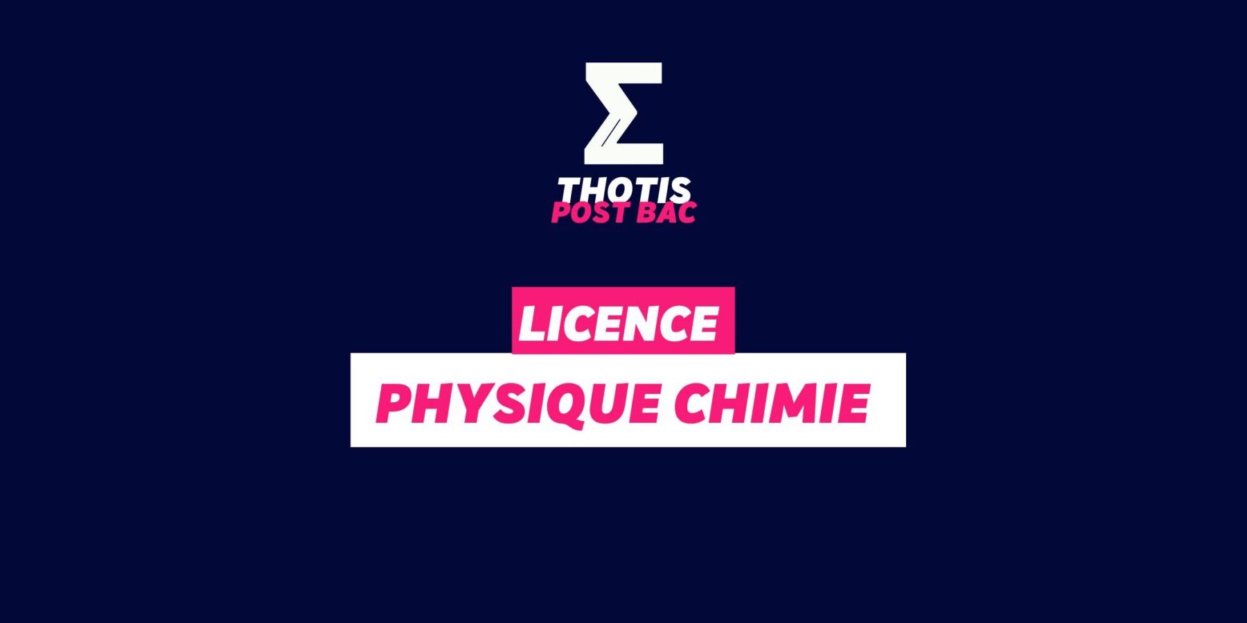 Licence Physique Chimie