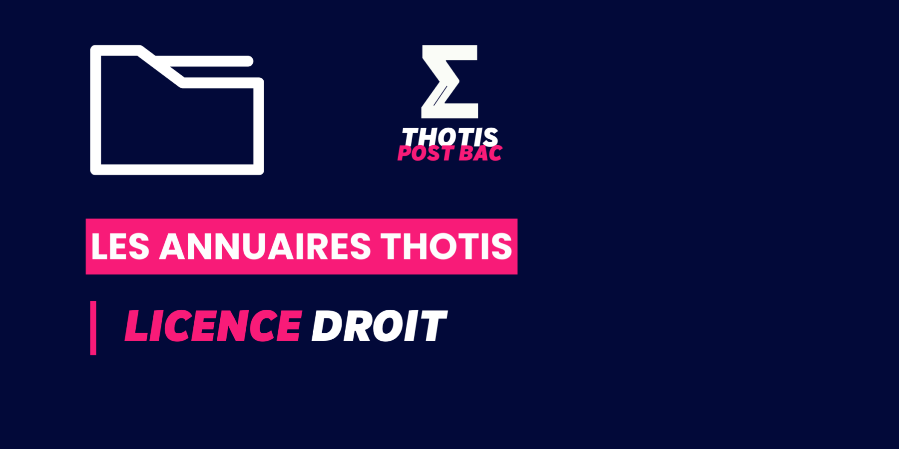 Annuaires Thotis - Licence Droit