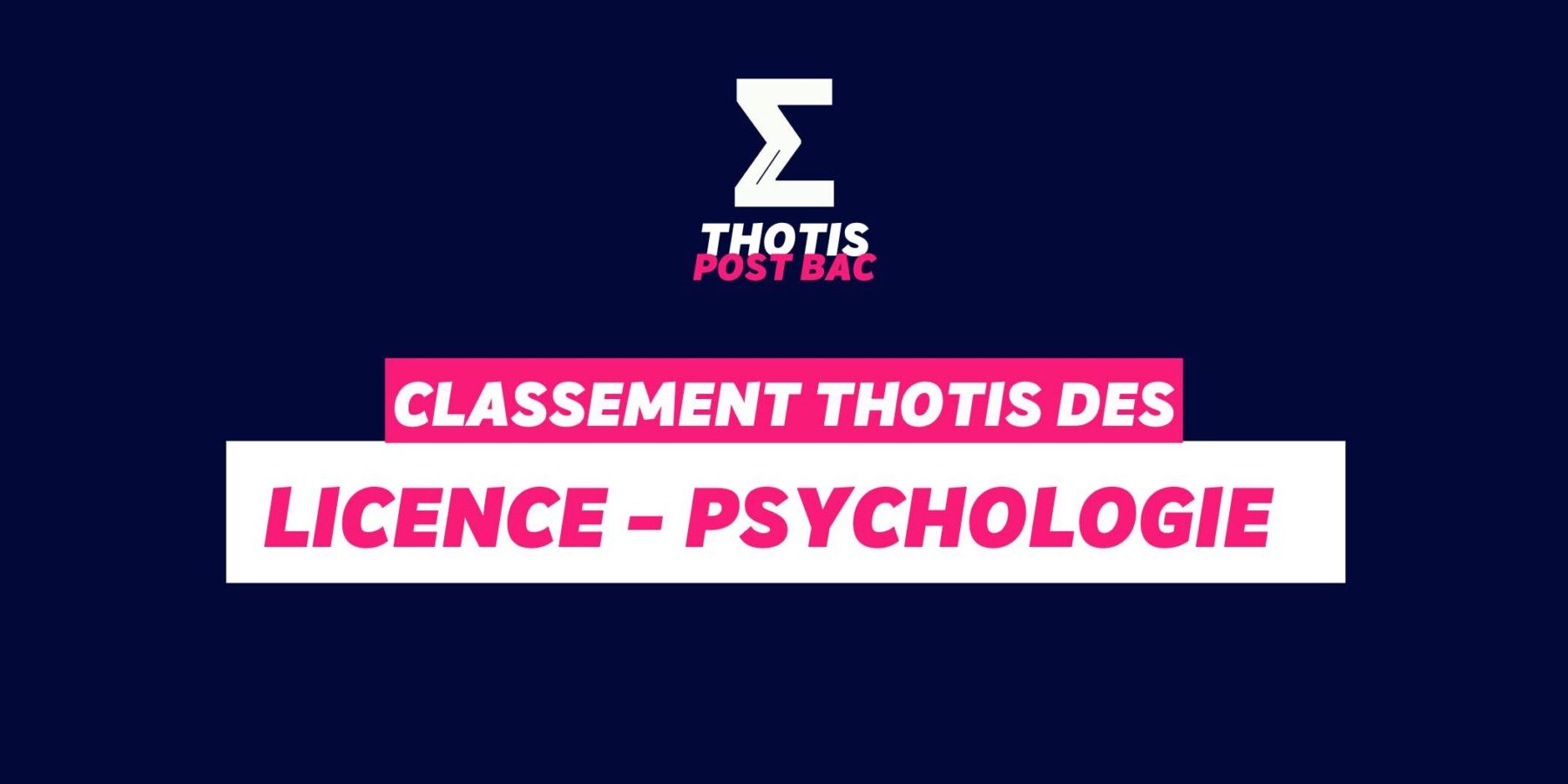 Classement licence Psychologie