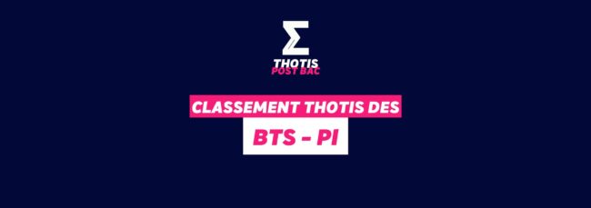 Classement Thotis - BTS Professions Immobilières