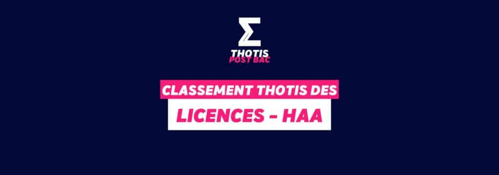 Classement licence HAA