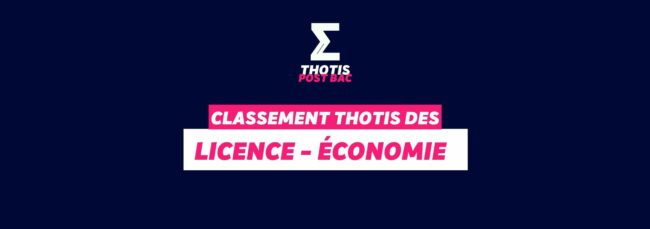 Classement Thotis des Licences Économie