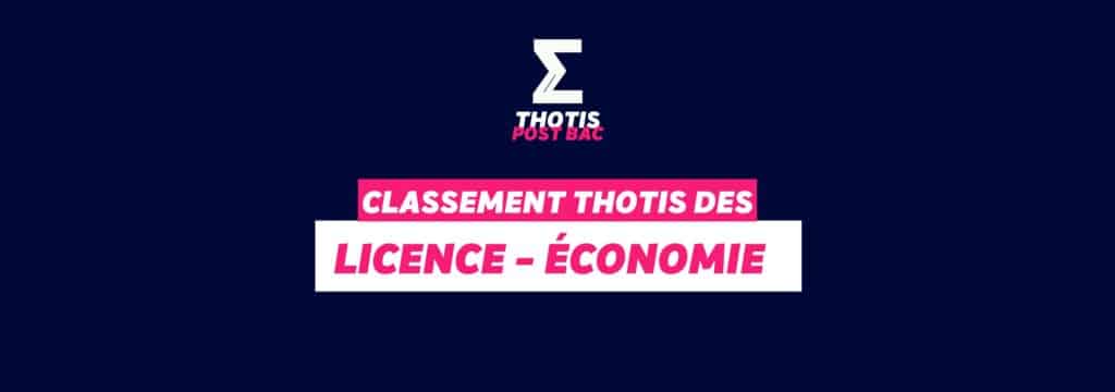 Classement licence économie