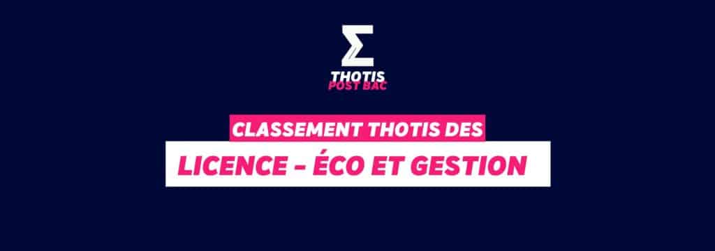 Classement Licence éco et gestion