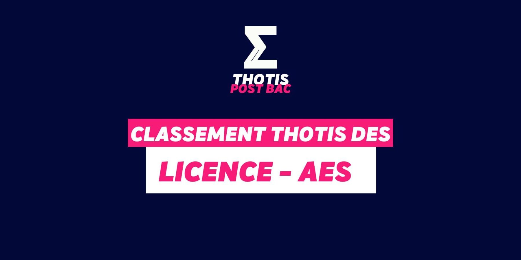 Classement Thotis - Licence AES