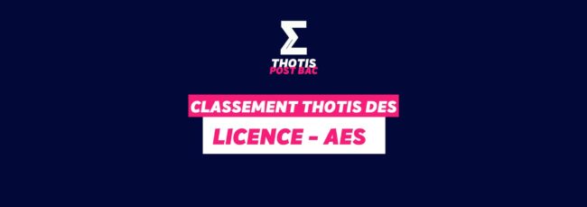 Classement Thotis - Licence AES