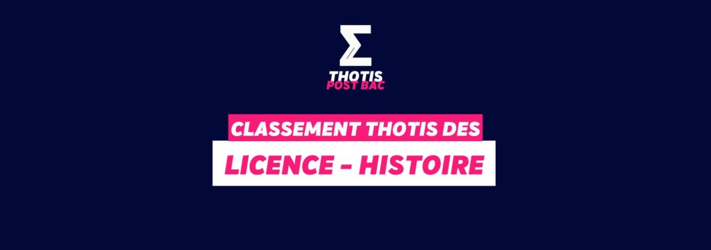 Classement licence histoire