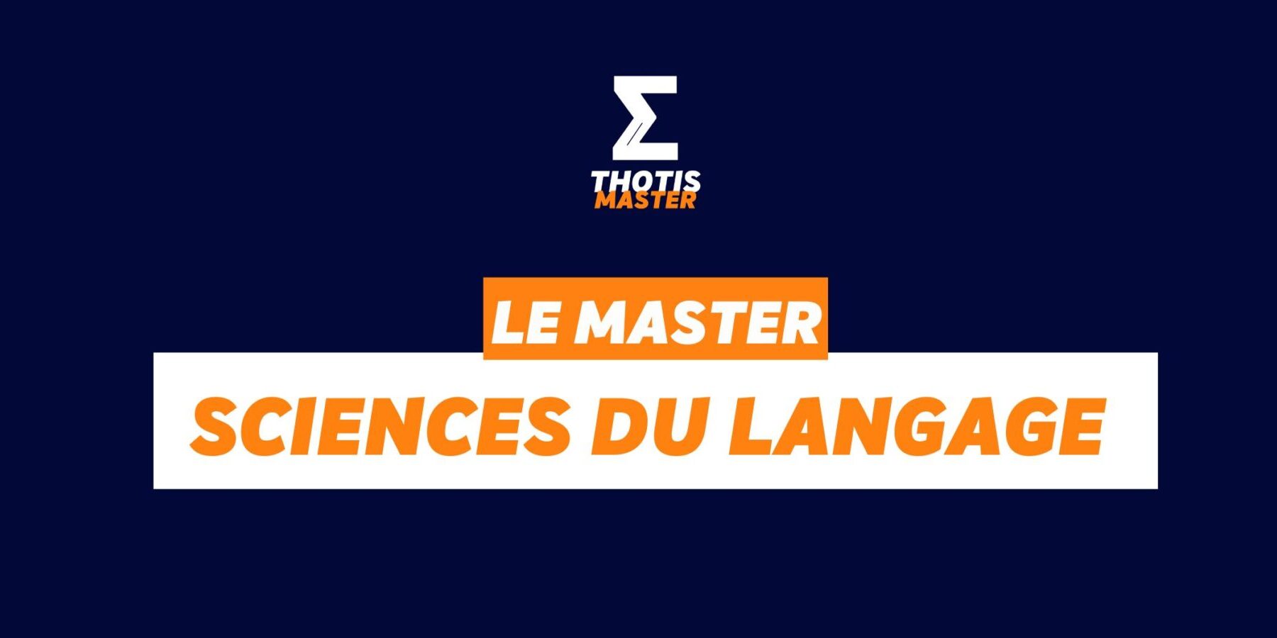 Master Sciences du langage