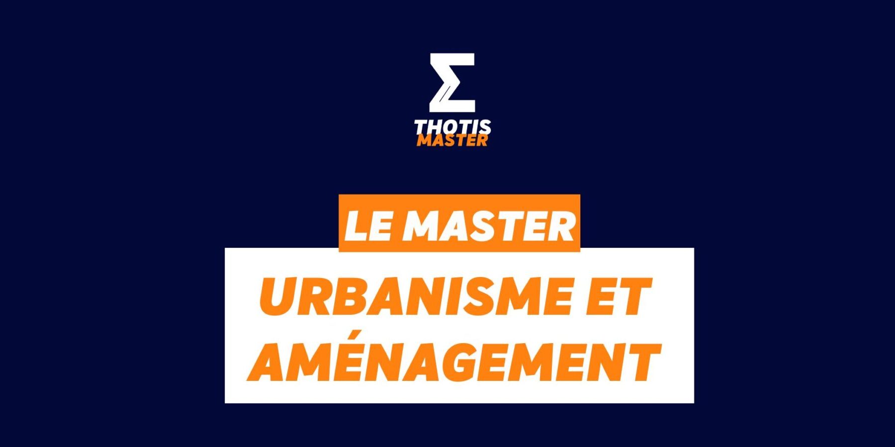 Master Urbanisme et aménagement