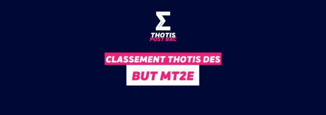 Classement Thotis des BUT MT2E