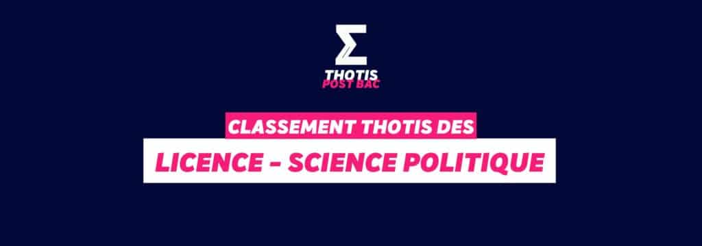 Classement licence Science politique