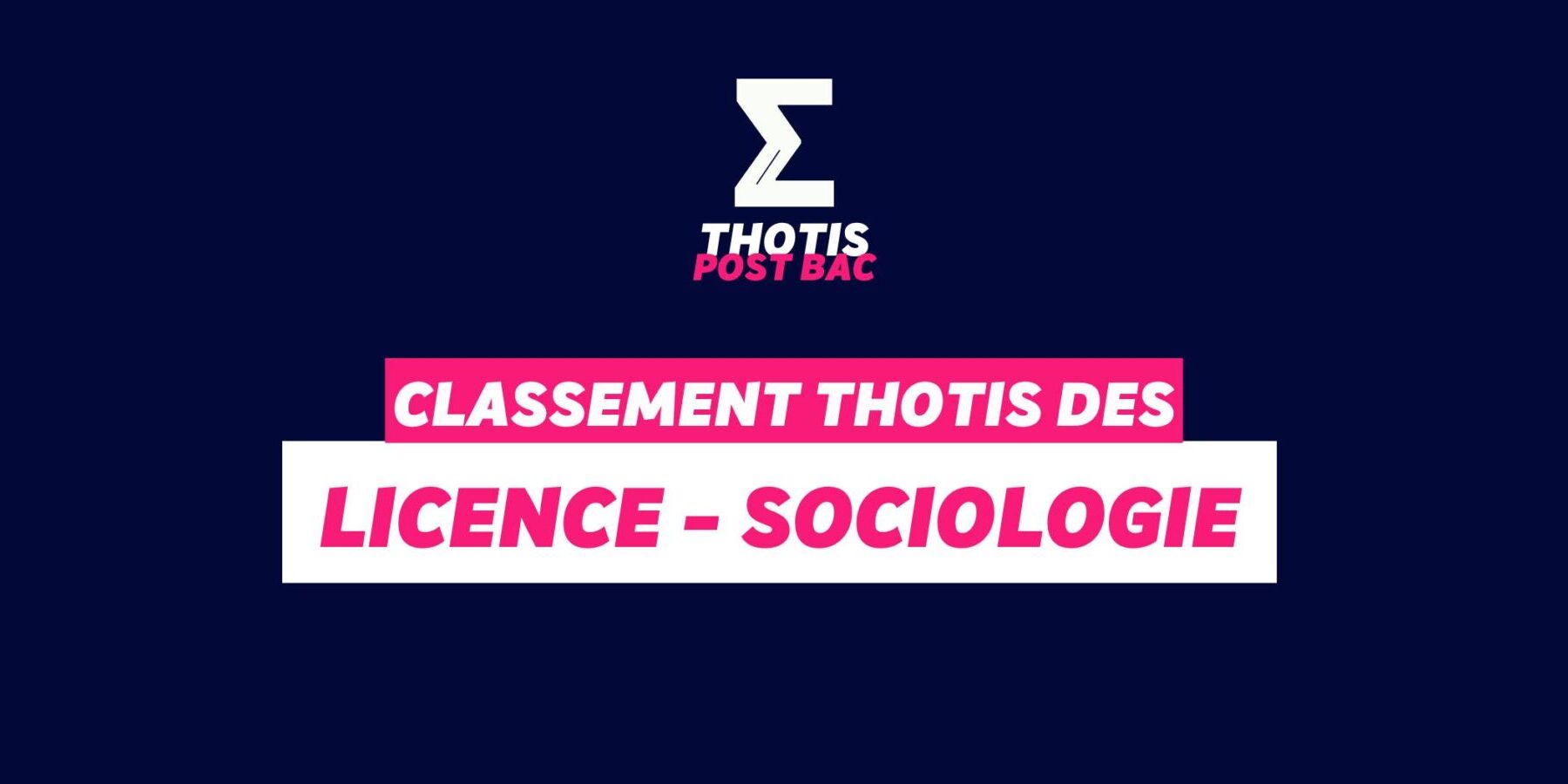 Classement licence sociologie