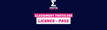 Classement Thotis licence PASS