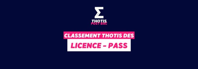 Classement Thotis licence PASS
