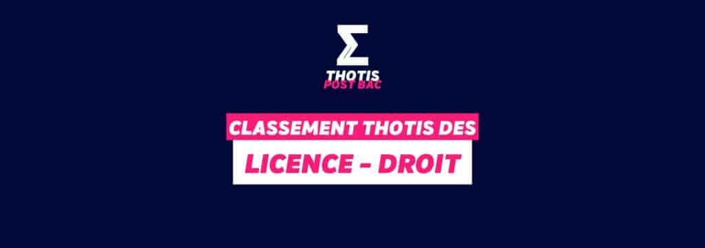 Classement Thotis -licence droit