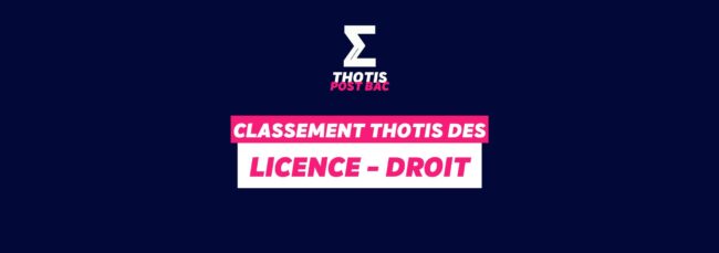 Classement Thotis -licence droit