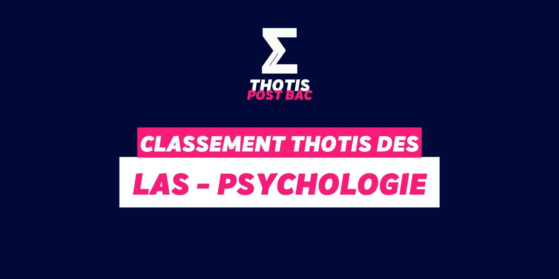 Classement Thotis - LAS Psychologie