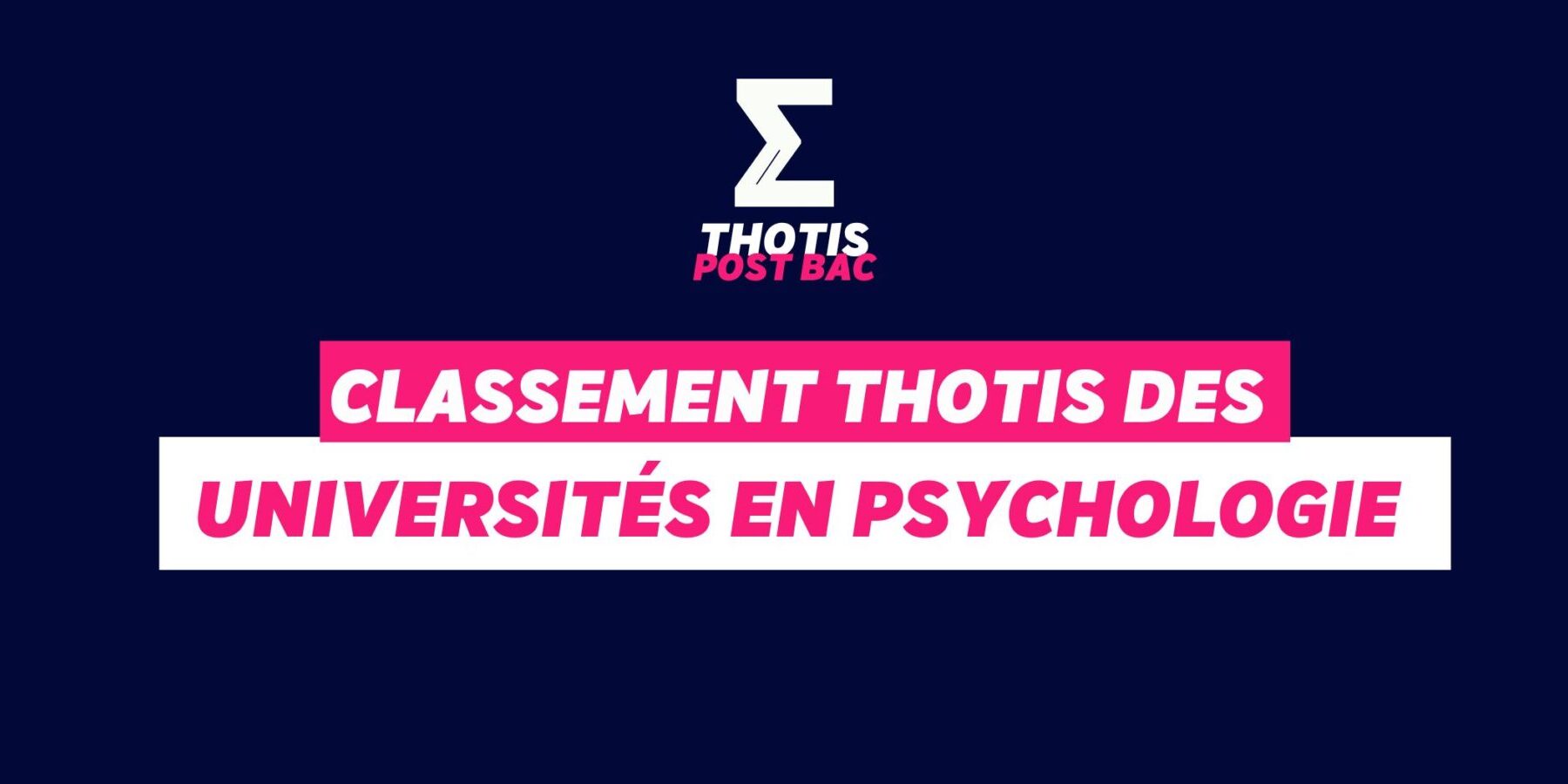 Classement université en psychologie