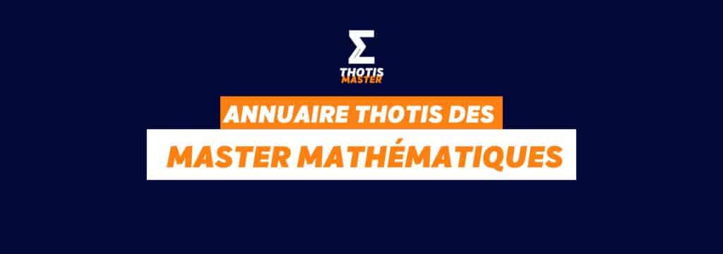 Annuaire Master Maths