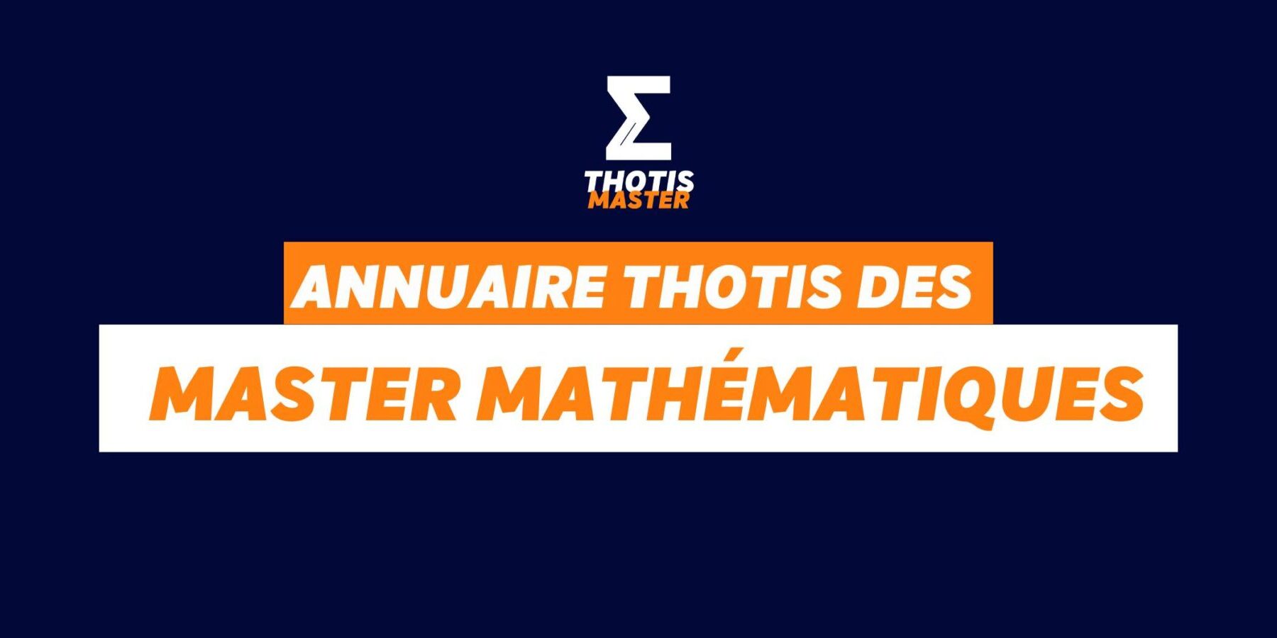 Annuaire Master Maths