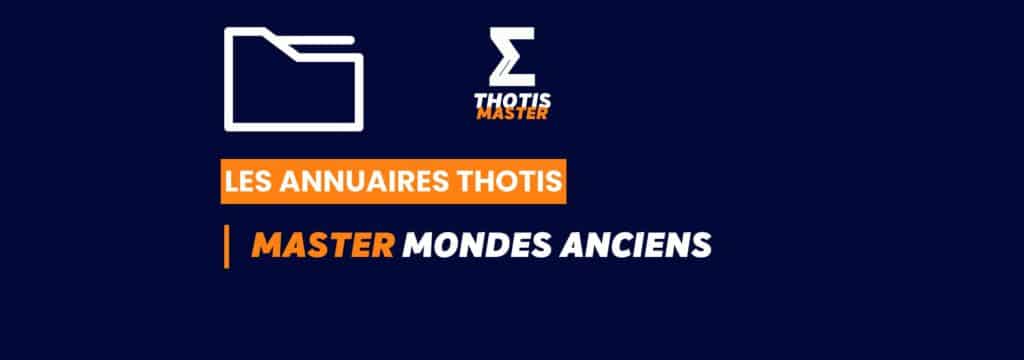 Thotis Annuaire - Master Mondes Anciens