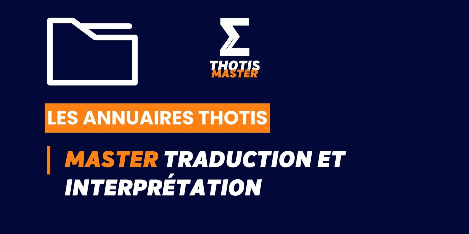 Thotis Annuaire - Master Traduction et interpretation