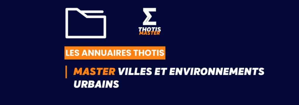 Thotis Annuaire - Master villes et environnements urbains