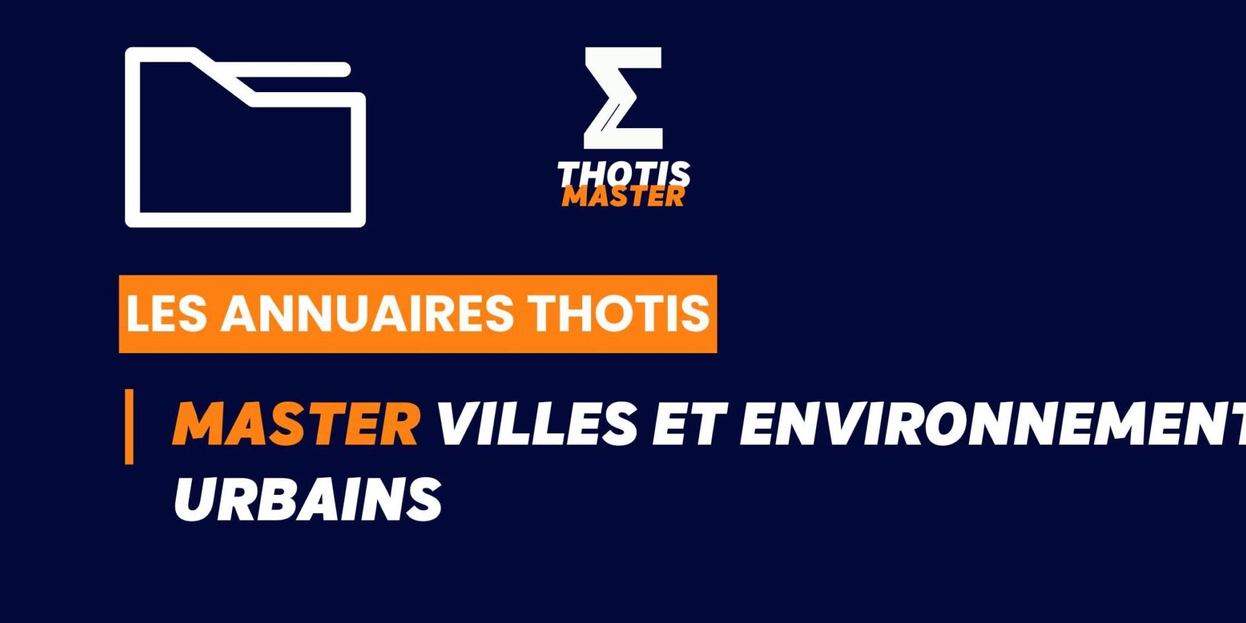 Thotis Annuaire - Master villes et environnements urbains