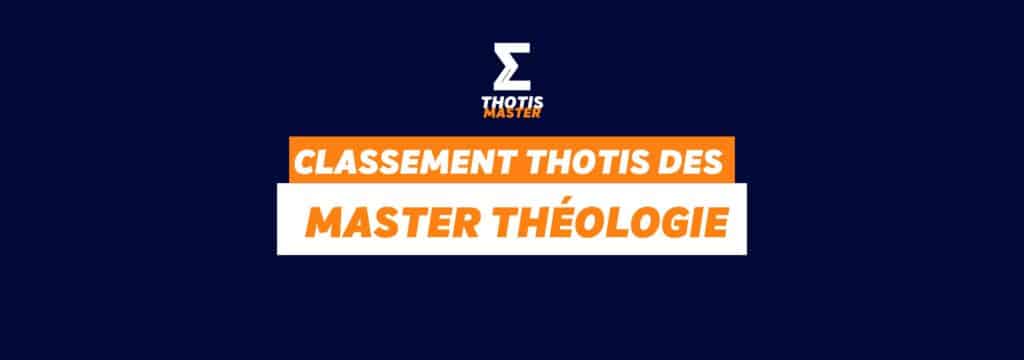 Classement Thotis des Masters théologie en 2025