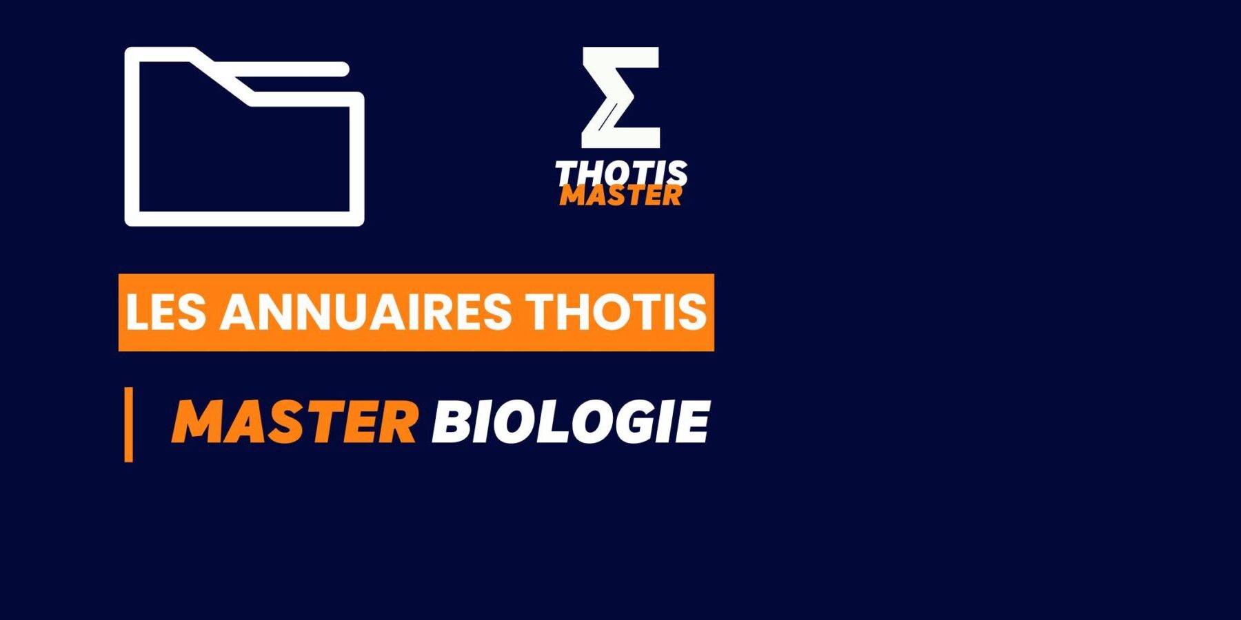Thotis Annuaire - Master Biologie