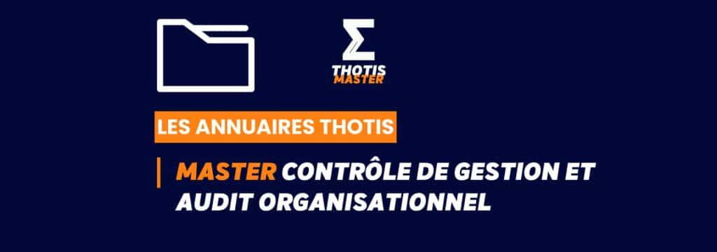 Thotis Annuaire - Master Contrôle de gestion et Audit organisationnel