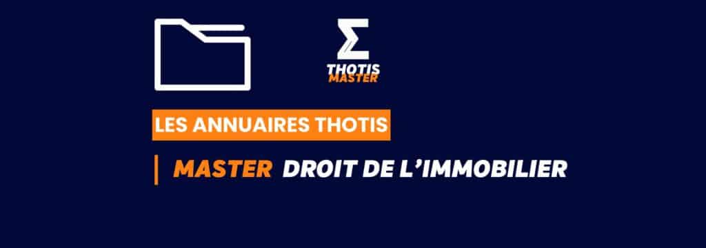 Thotis Annuaire - Master Droit del'immobilier