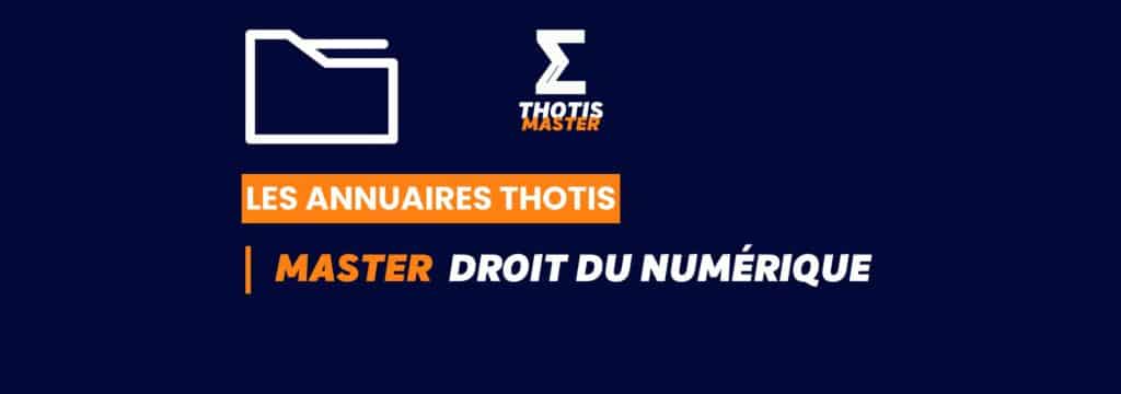 Thotis Annuaire - Master Droit du numérique