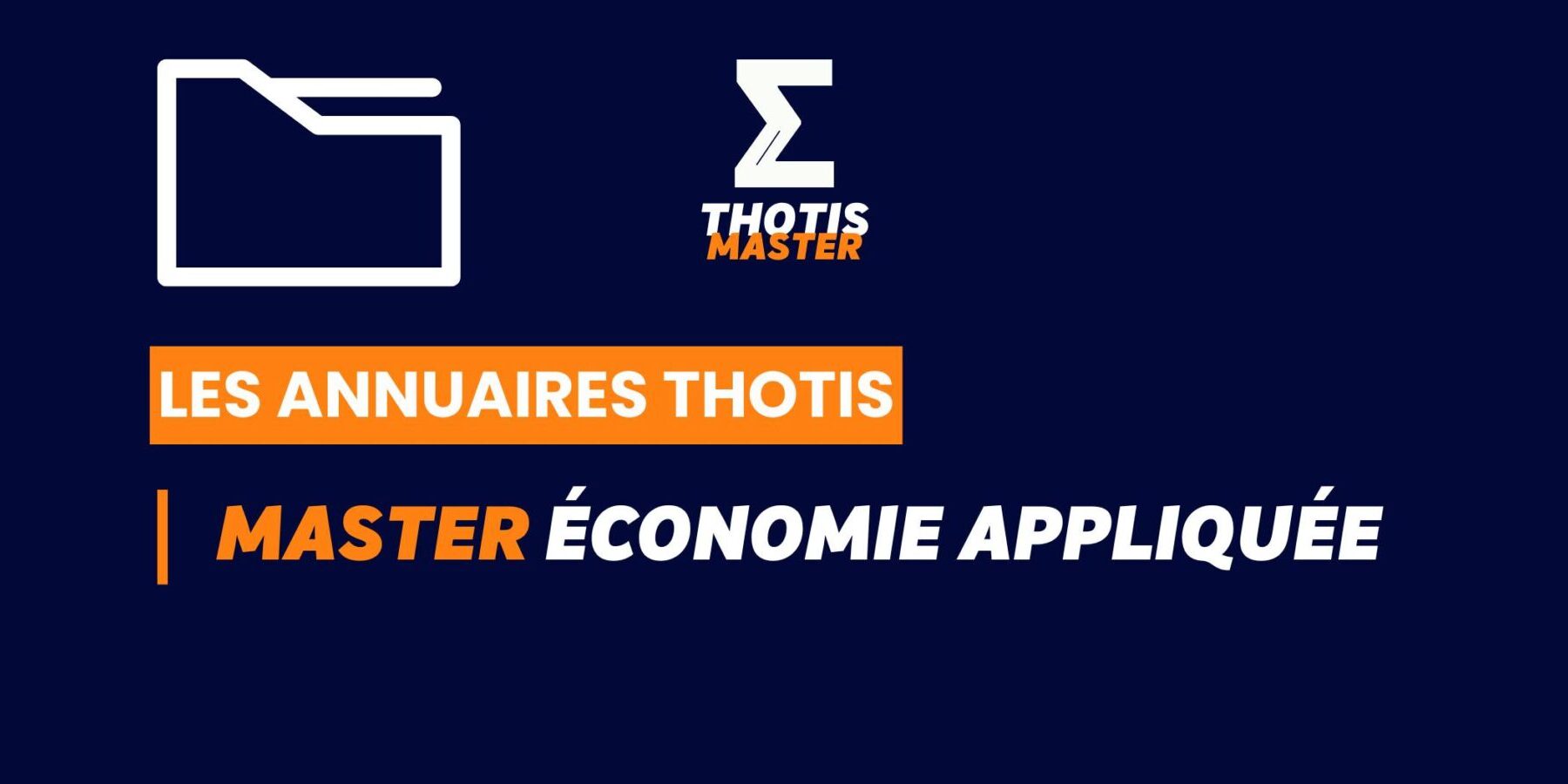 Thotis Annuaire - Master Économie appliquée