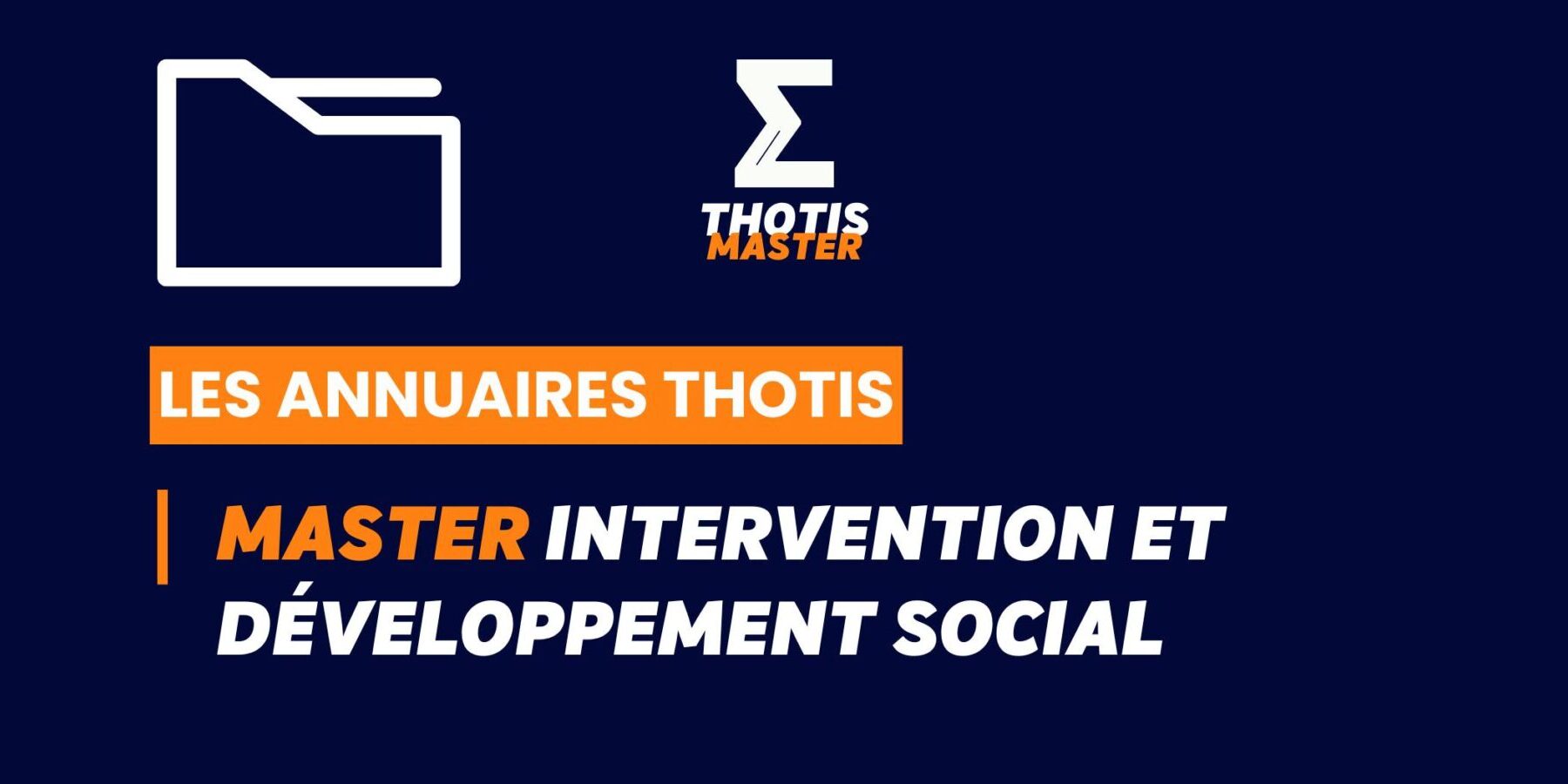 Thotis Annuaire - Master Intervention et développement social