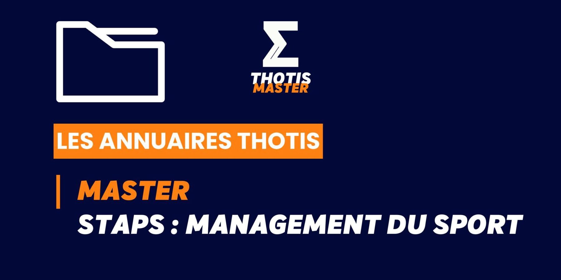 Thotis Annuaire - Master STAPS Management du sport
