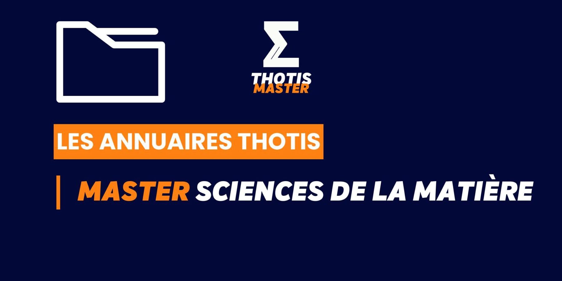 Thotis Annuaire - Master Sciences de la matière
