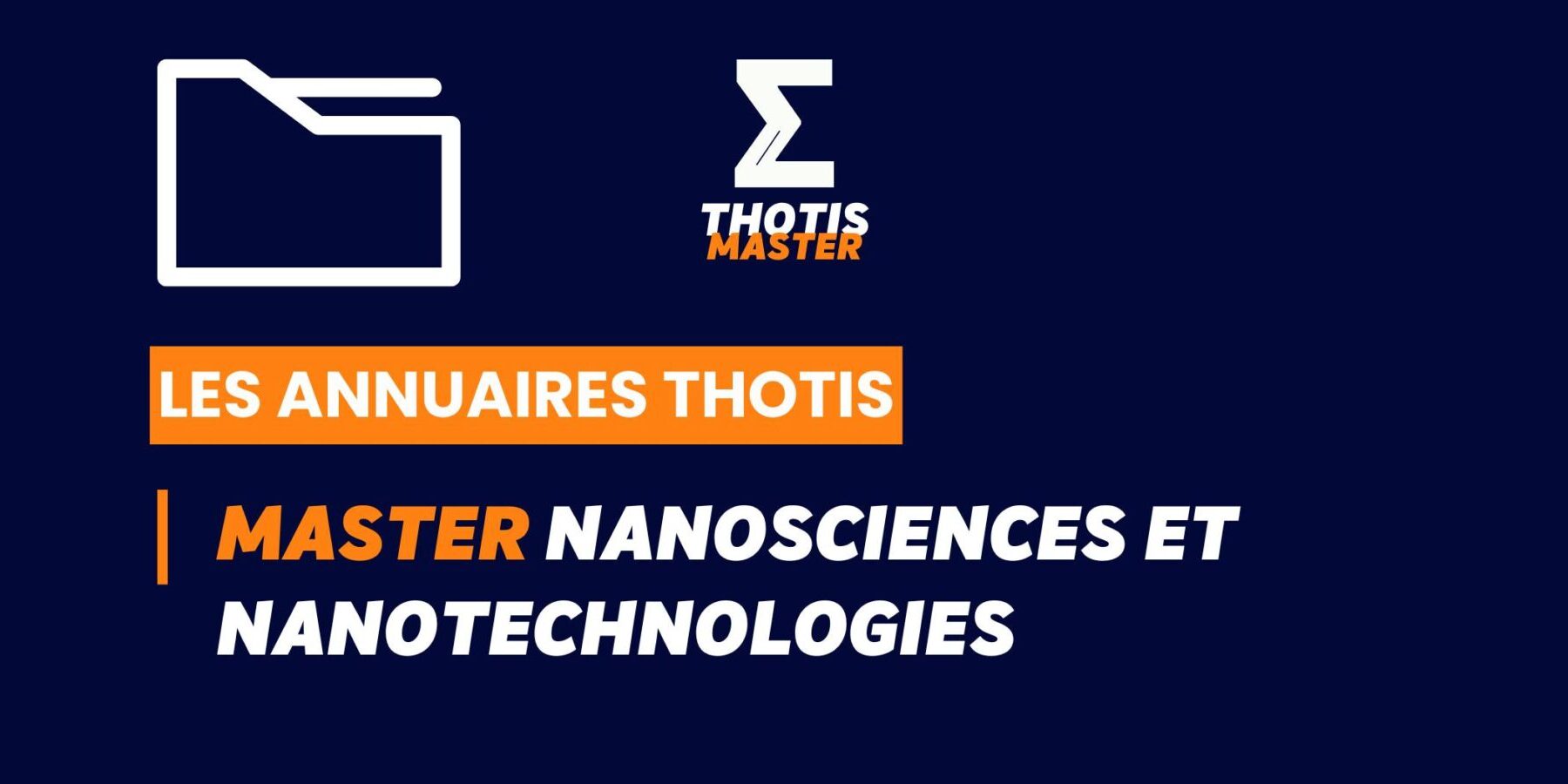 Thotis Annuaire - Master nanosciences et nanotechnologies
