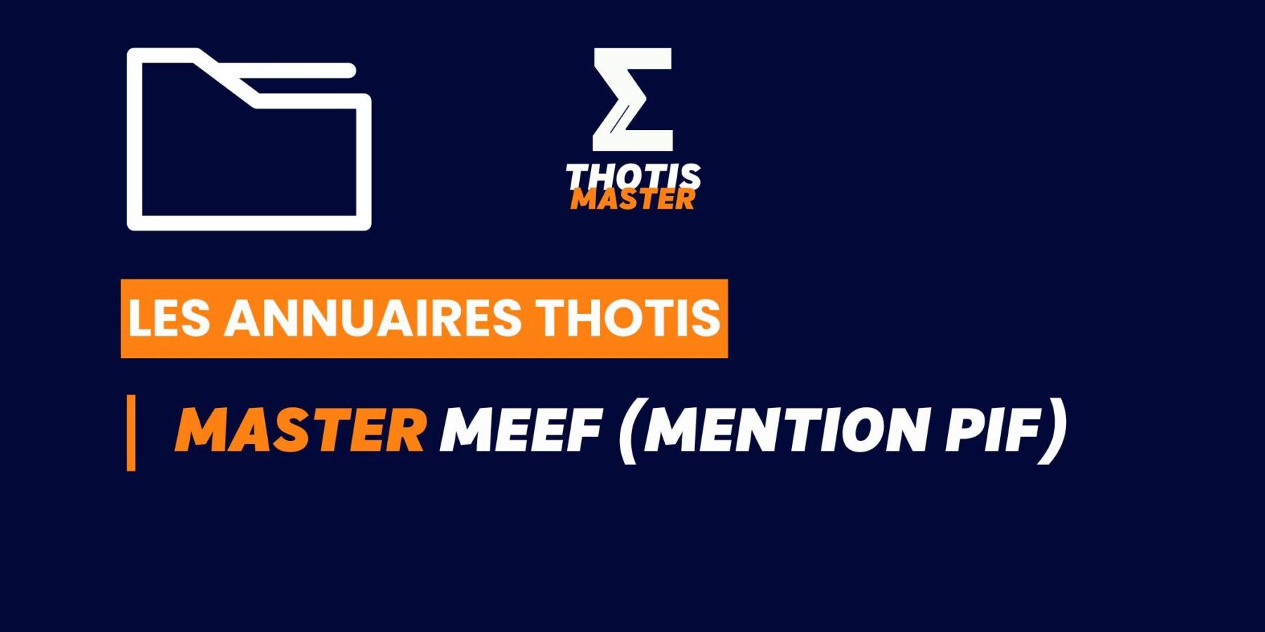 Thotis Annuaire - Master MEEF (Peef)
