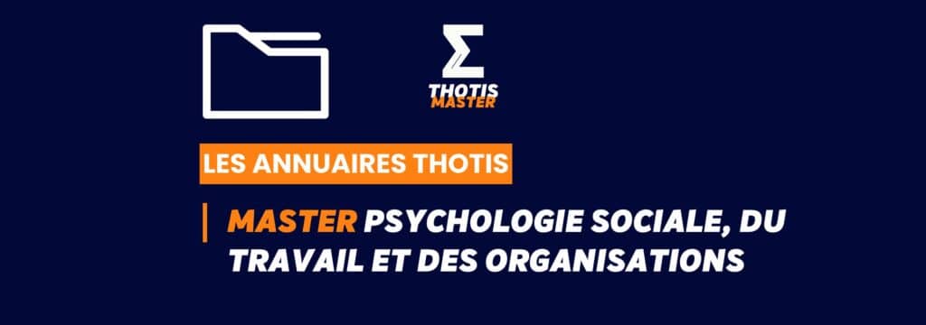 Thotis Annuaire - Master Psychologie sociale, du travail et des organisations