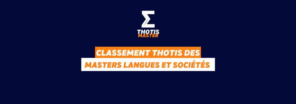 Thotis Classement MASTER Langues et sociétés