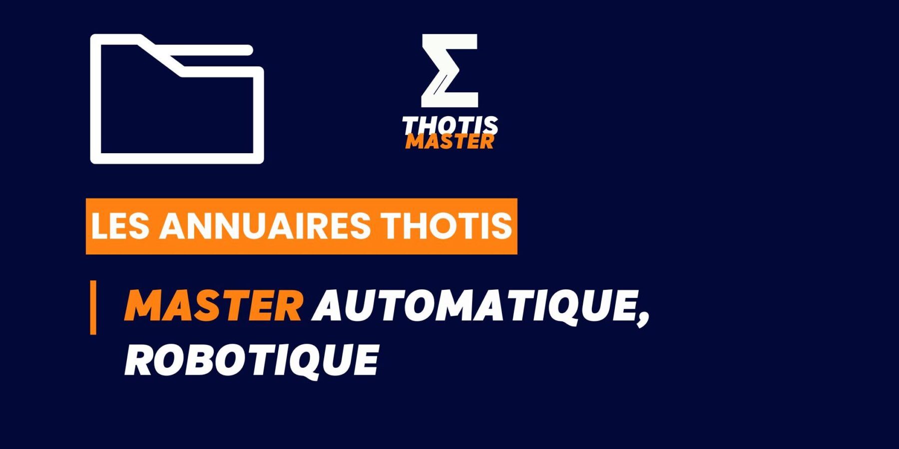 Thotis Annuaire - Master Automatique, robotique
