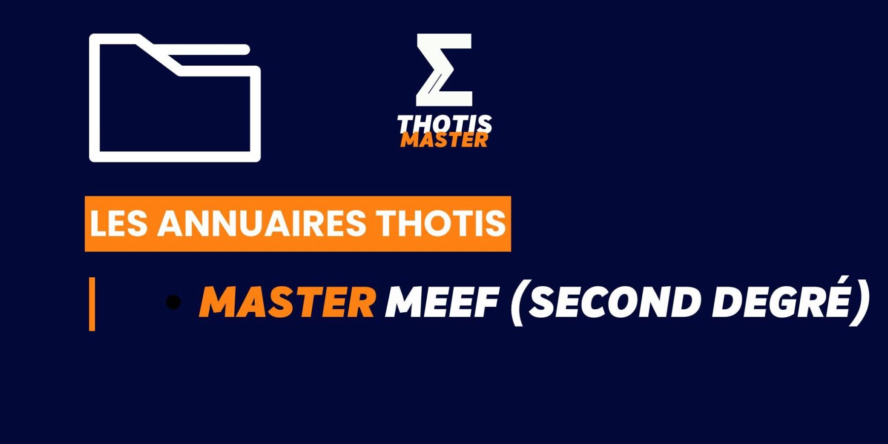Thotis Annuaire - Master MEEF (Second degré) (1)