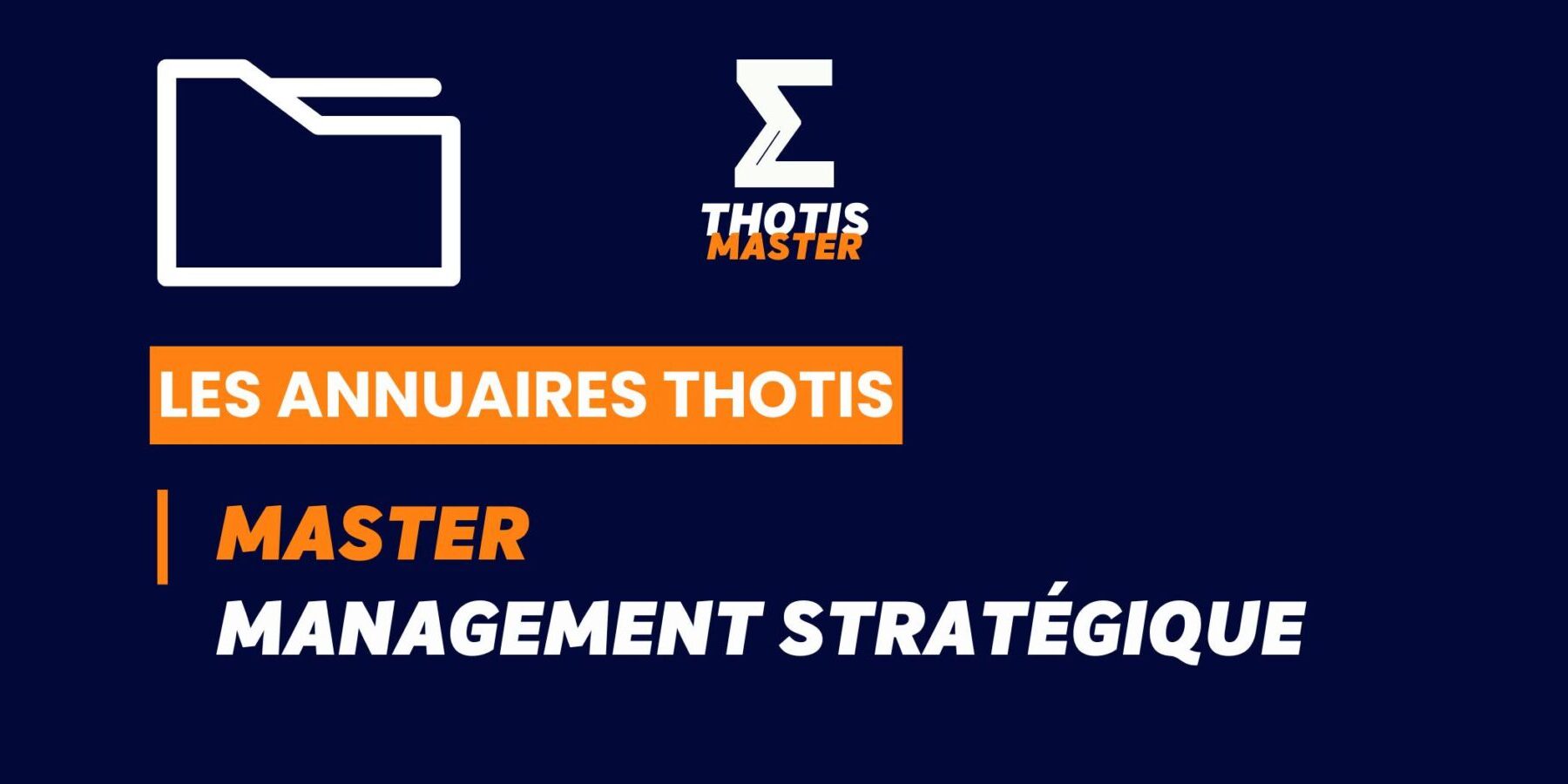 Thotis Annuaire - Master Management stratégique