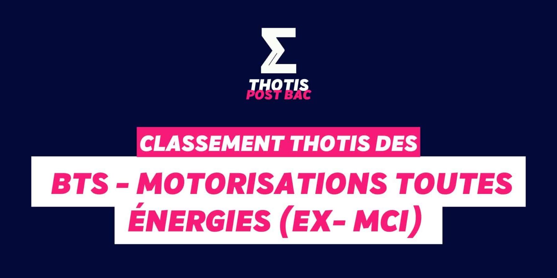 Classement BTS - Motorisations toutes énergies (ex- MCI)