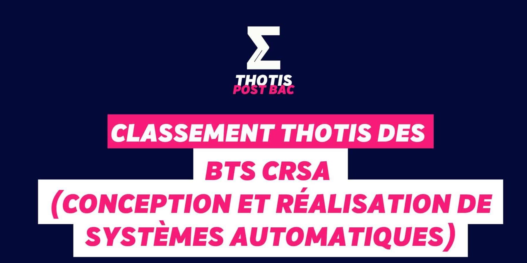 Classement Thotis des BTS CRCI