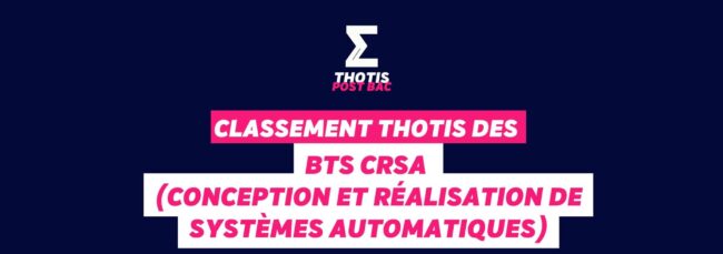 Classement Thotis des BTS CRCI