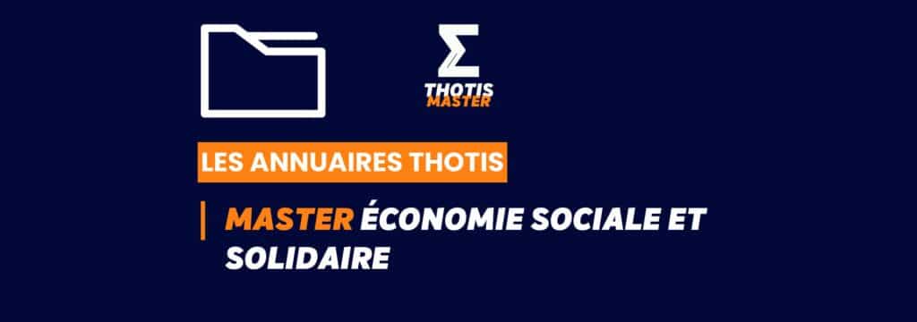 Thotis Annuaire - Master Économie sociale et solidaire